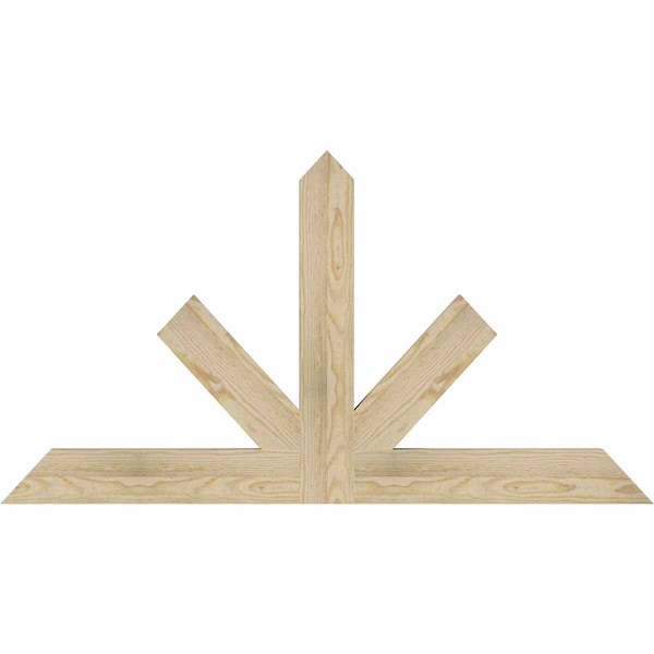 Ekena Millwork Saratoga Rough Sawn Timber Gable Bracket, Douglas Fir, 48"W x 26"H x 2"D x 4"F, 13/12 Pitch GBW048X26X0204SAR00RDF - main